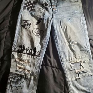 Costome one of a kind jeans